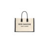 RIVE GAUCHE LARGE TOTE BAG IN PRINTED CANVAS AND LEATHER