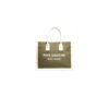 RIVE GAUCHE SMALL TOTE BAG IN LINEN AND LEATHER