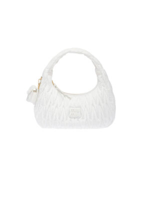Miu Wander matelasse regenerated nylon hobo bag