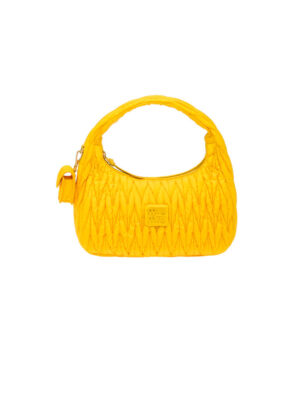 Miu Wander matelasse regenerated nylon hobo bag