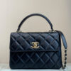 CHANEL FLAP BAG WITH TOP HANDLE(tax-free Grade)