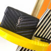 YSL cassandre envelope chain wallet in grain de poudre leather(High-end Grade)