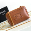 CELINE Clutch on Chain Cuir triomphe IN smooth calfskin(High-end Grade)