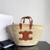 TEEN CELINE CLASSIC PANIER in Palm leaves and Calfskin(high-end grade)