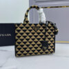 Small Prada Symbole jacquard fabric handbag