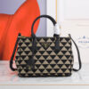 Small Prada Galleria embroidered fabric bag