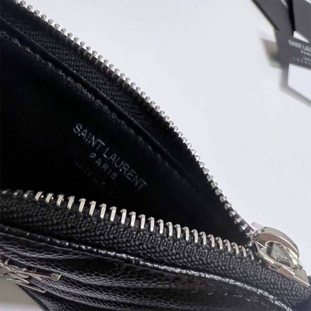 YSL CASSANDRE MATELASSÃ FRAGMENTS ZIPPED CARD CASE(HIGH-END GRADE)