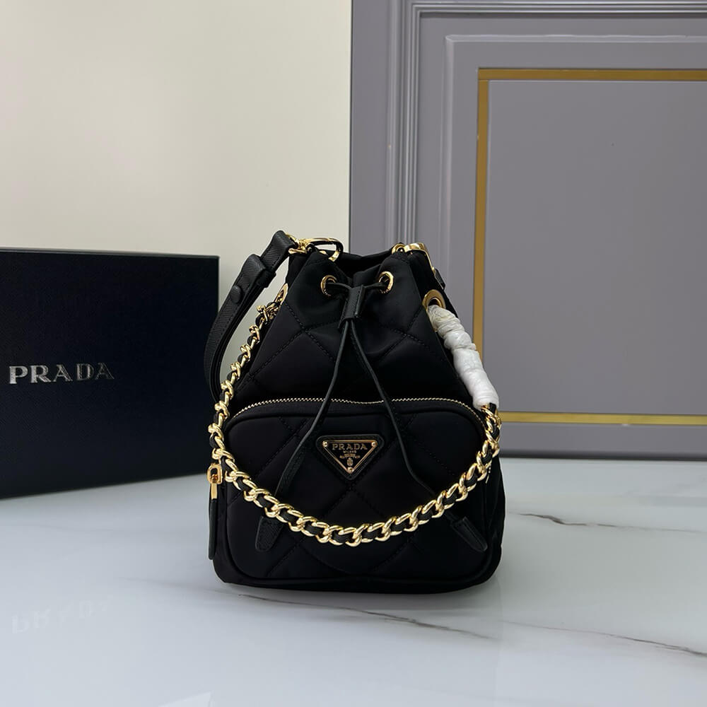 Prada Re-Edition 1995 ChaÃ®ne Re-Nylon shoulder bag(HIGH-END GRADE)