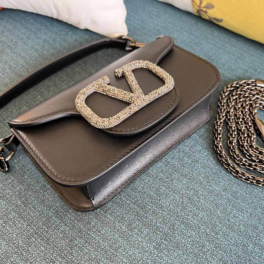 VALENTINO GARAVANI LOCO SMALL SHOULDER BAG WITH JEWEL LOGO(HIGH-END GRADE)