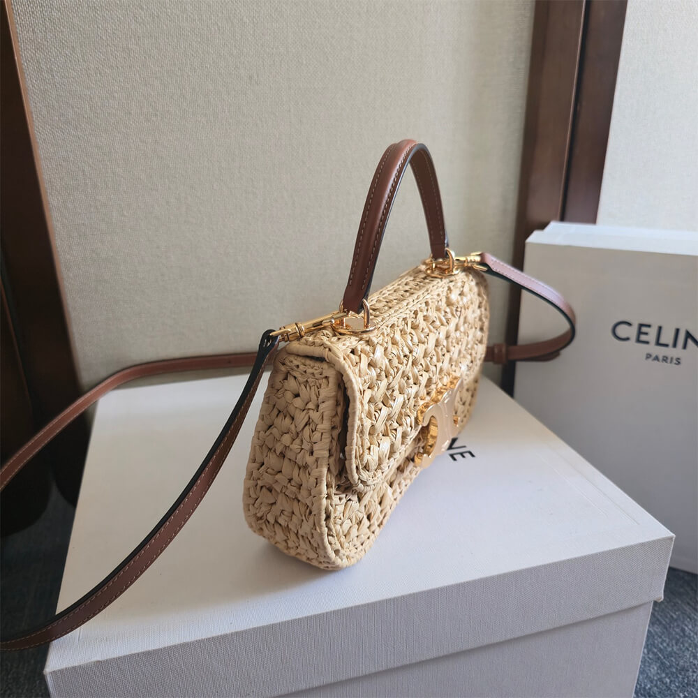 CELINE TEEN CELINE LOLA IN RAFFIA EFFECT TEXTILE(HIGH-END GRADE)