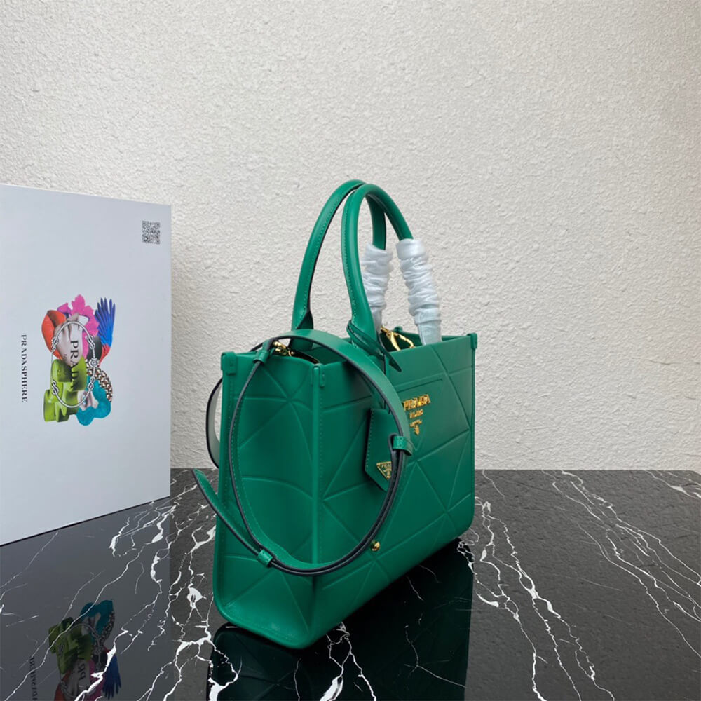 Small leather Prada Symbole bag with topstitching
