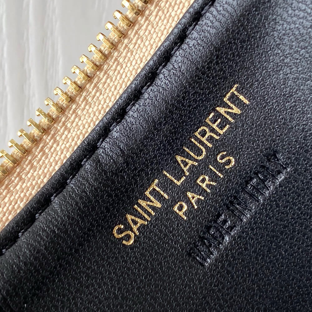 YSL CASSANDRE MATELASSÃ FRAGMENTS ZIPPED CARD CASE(HIGH-END GRADE)