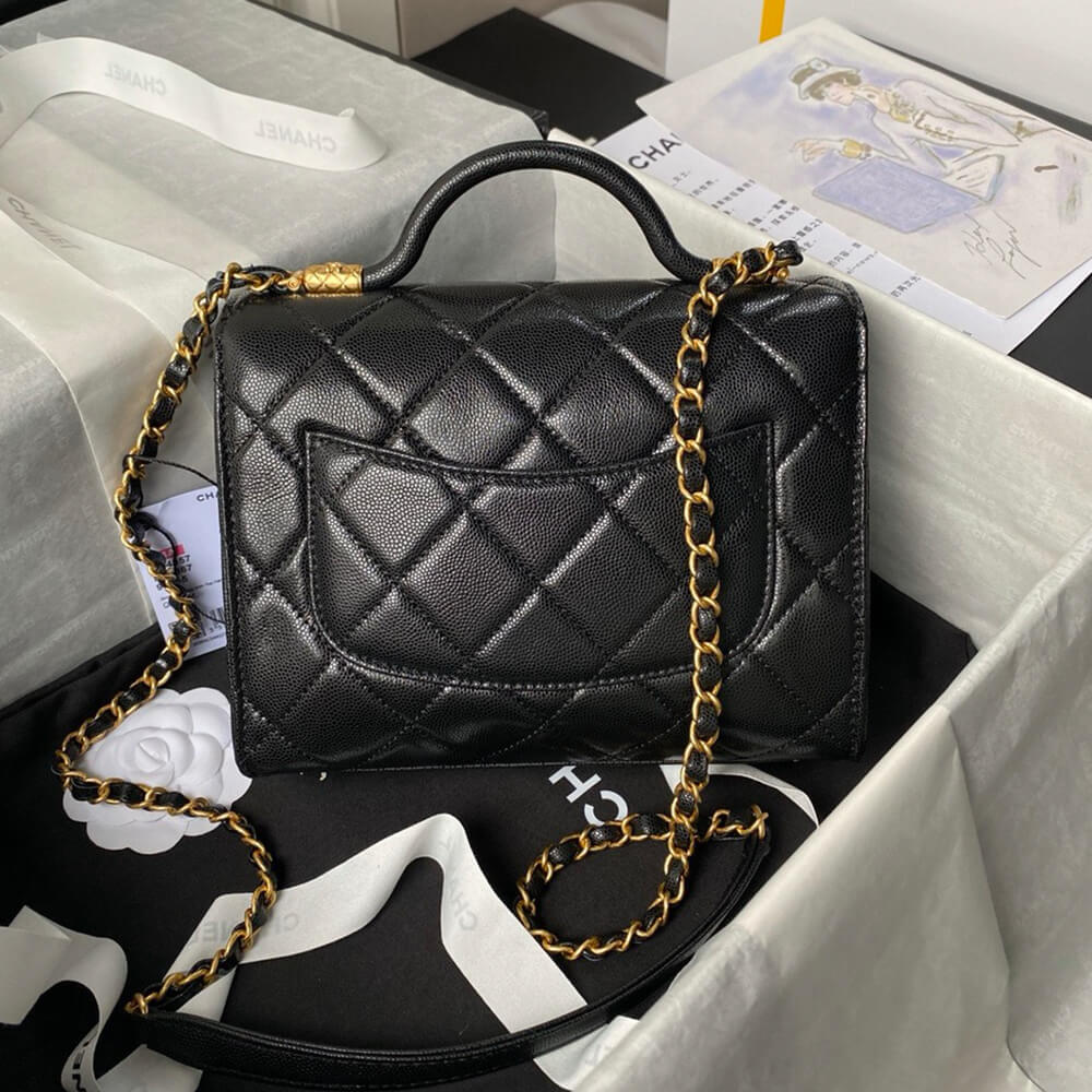 Small FLAP BAG WITH TOP HANDLE