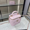 CHANEL Quilted Pearl Crush Mini Vanity Case With Top Handle