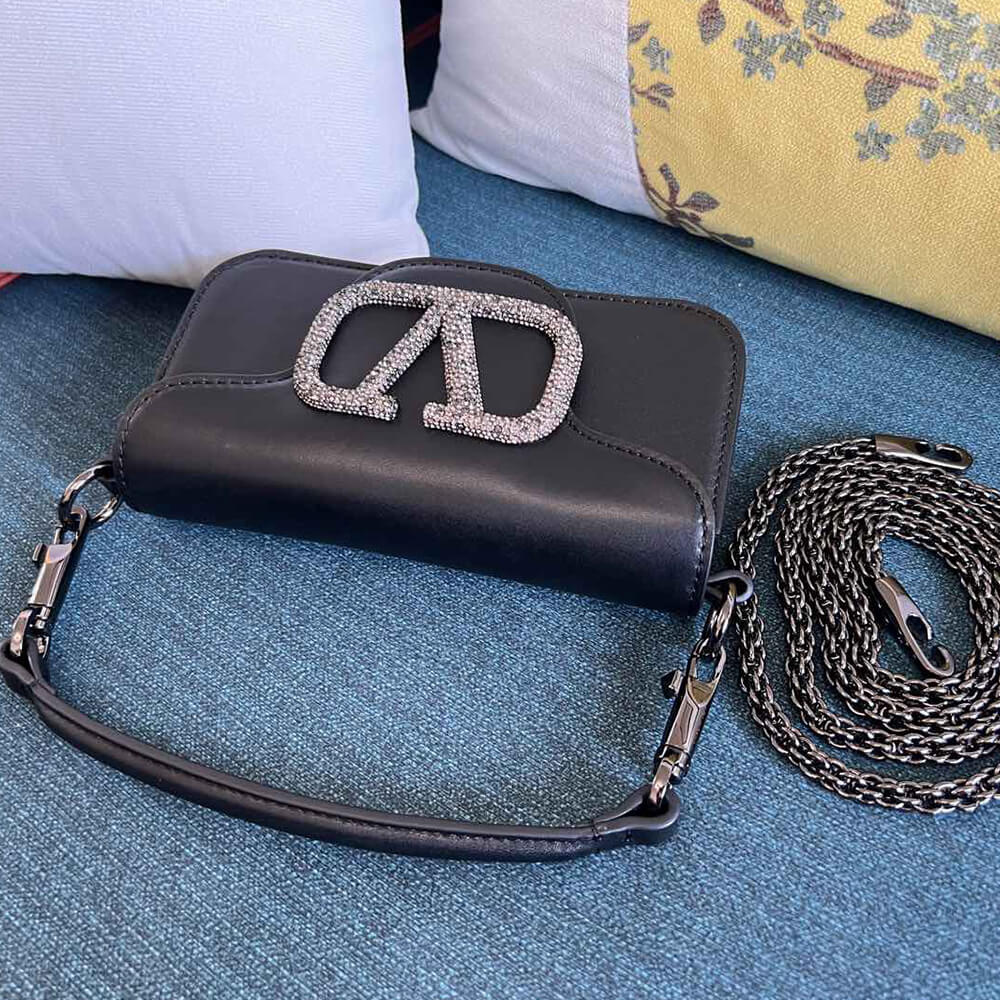 VALENTINO GARAVANI LOCO SMALL SHOULDER BAG WITH JEWEL LOGO(HIGH-END GRADE)