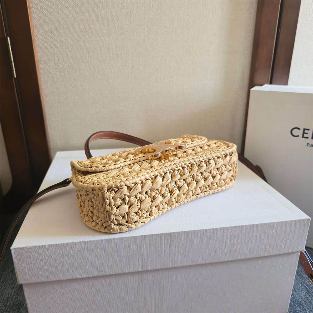 CELINE TEEN CELINE LOLA IN RAFFIA EFFECT TEXTILE(HIGH-END GRADE)