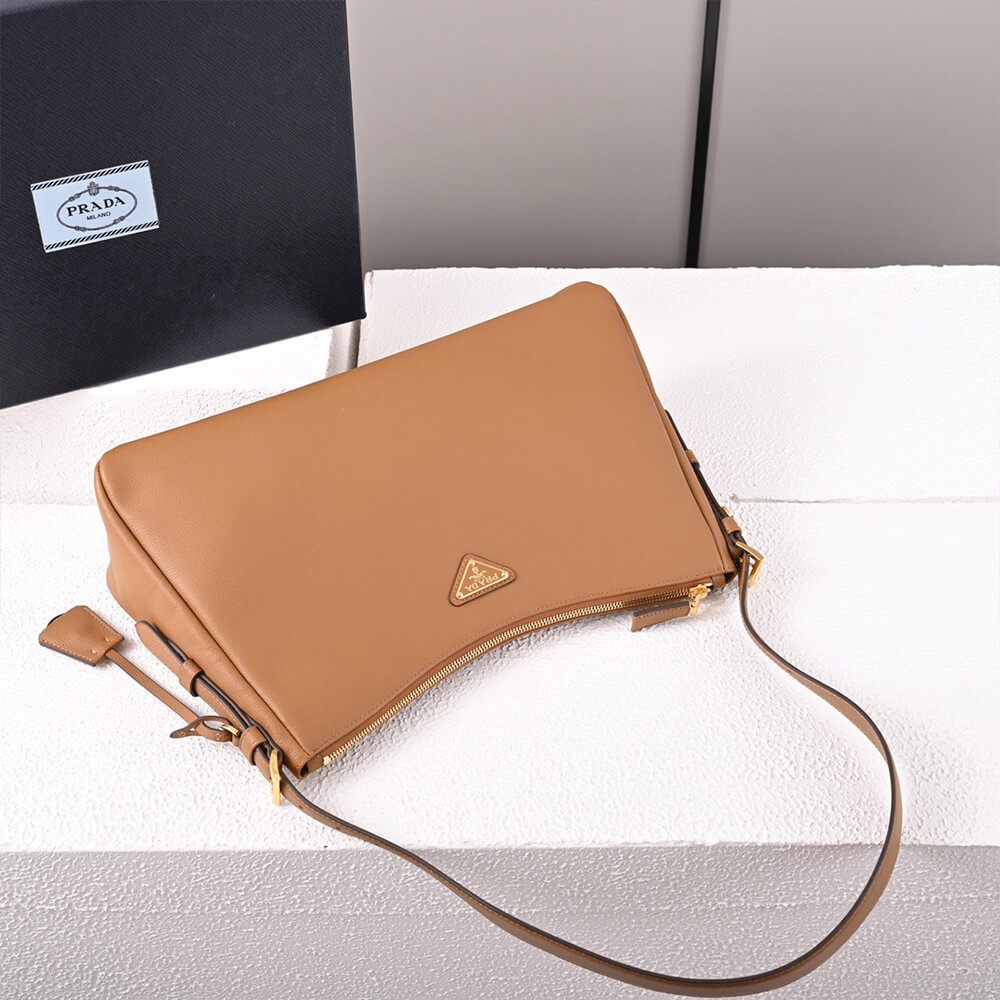 Prada Aimee large leather shoulder bag