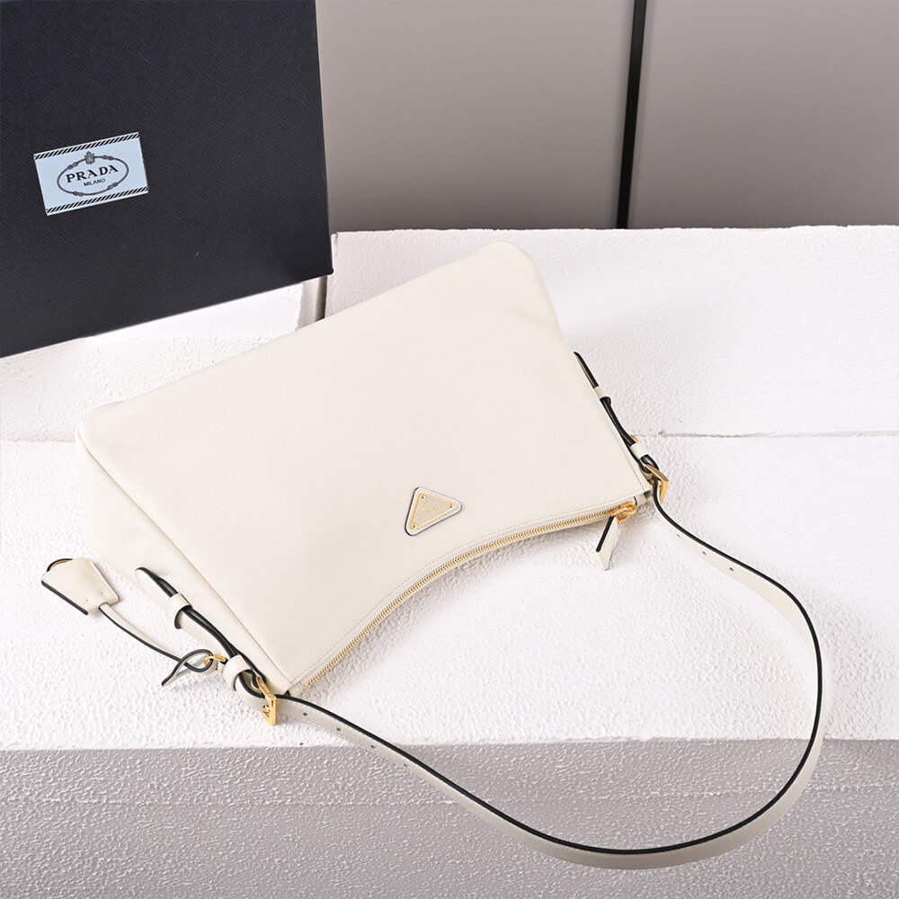 Prada Aimee large leather shoulder bag