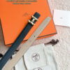 H Infini belt buckle & Reversible leather strap 24 mm