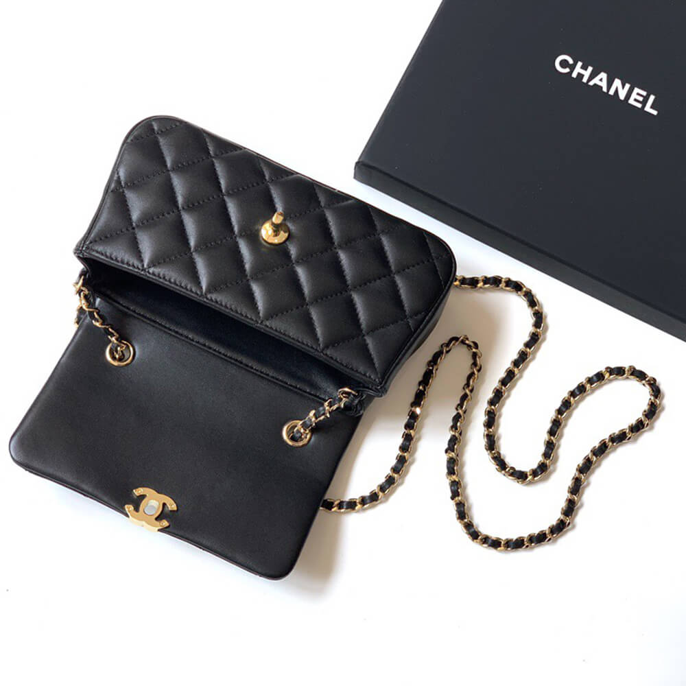 Chanel FLAP PHONE HOLDER WITH CHAIN(HIGH-END GRADE)