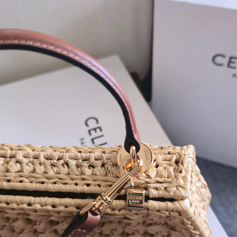 CELINE TEEN CELINE LOLA IN RAFFIA EFFECT TEXTILE(HIGH-END GRADE)