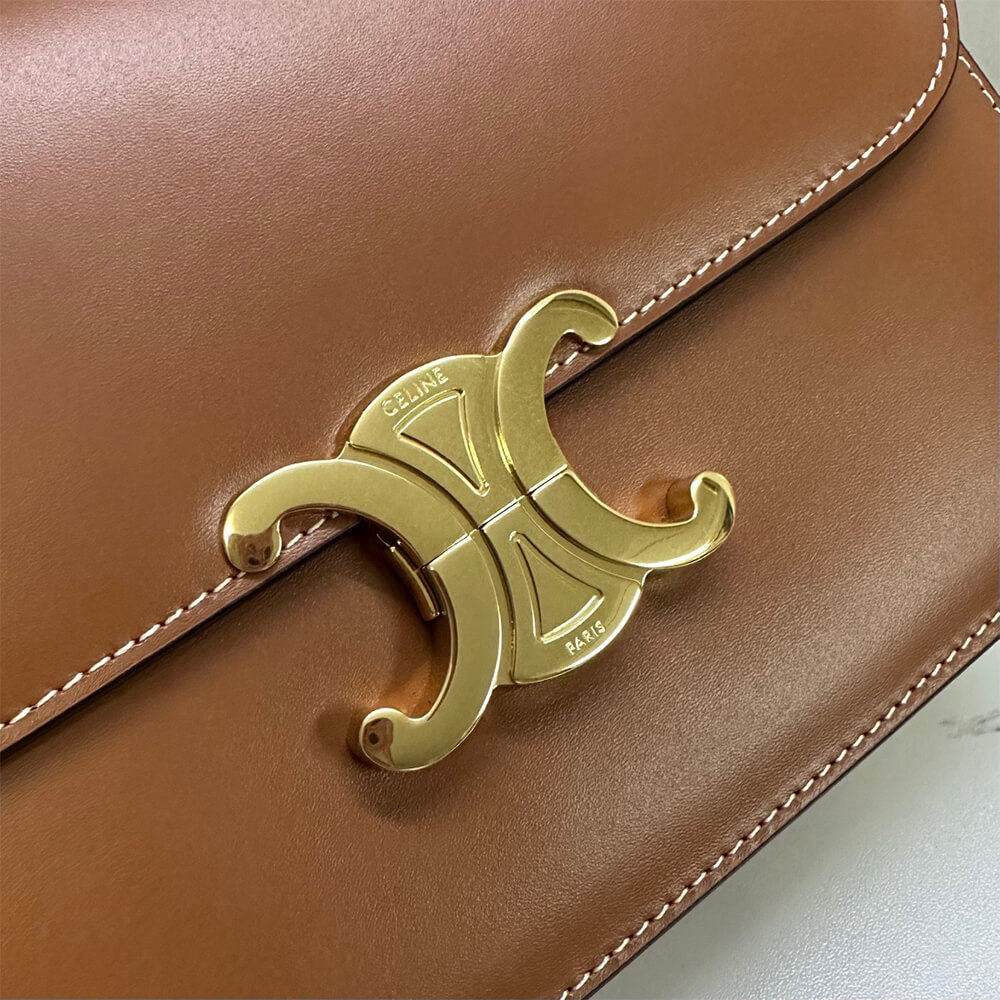CELINE CLASSIQUE TRIOMPHE BAG in shiny calfskin(HIGH-END GRADE)