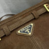 Prada Small Prada Bonnie suede shoulder bag(HIGH-END GRADE)