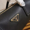 Prada Medium leather top-handle bag with padlock(high-end grade)