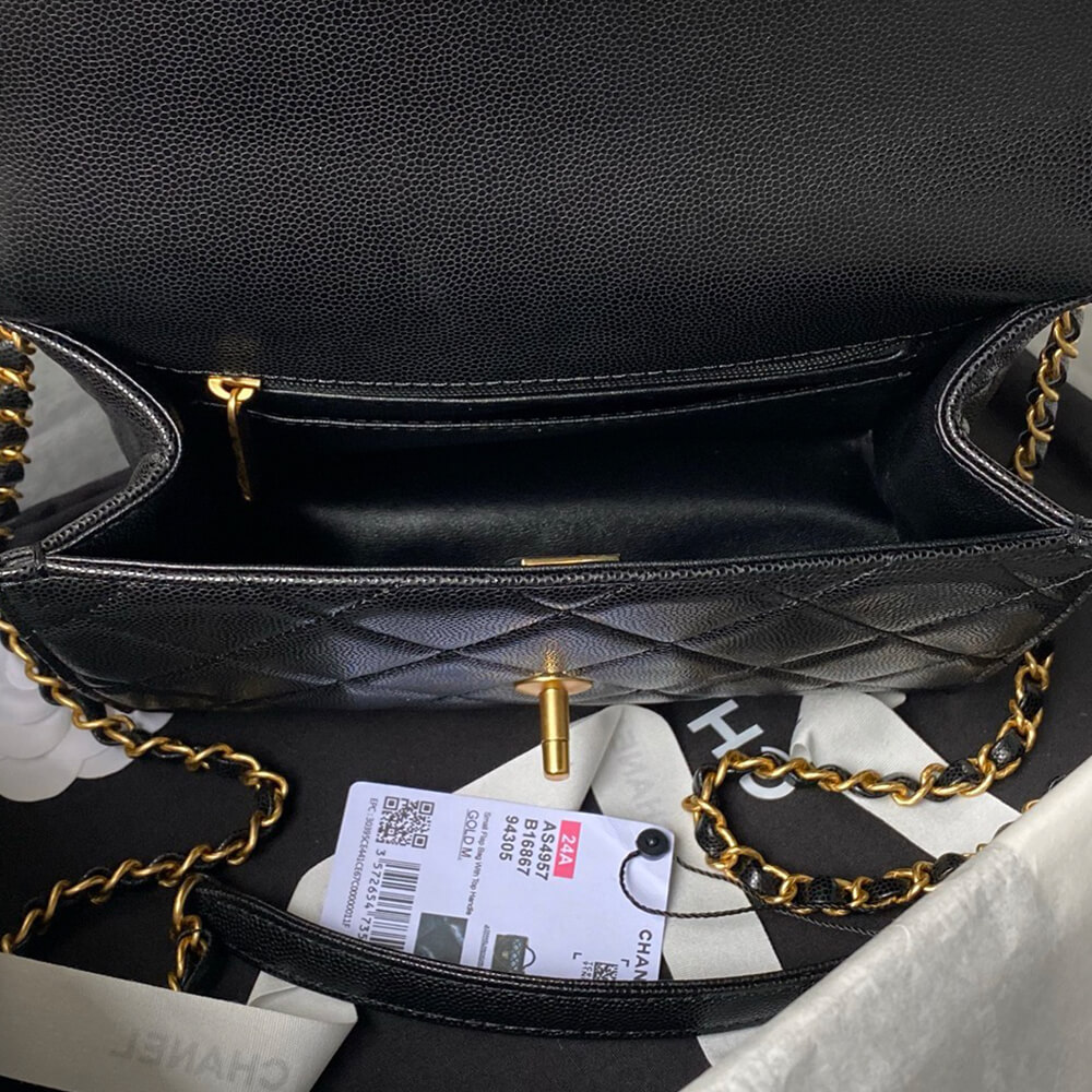 Small FLAP BAG WITH TOP HANDLE