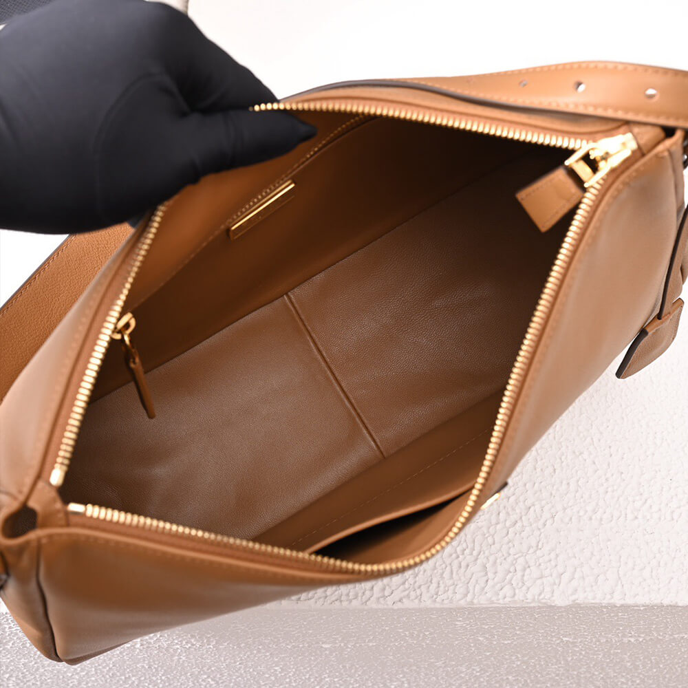 Prada Aimee large leather shoulder bag