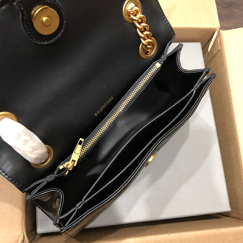 Balenciaga Women’s Crush Chain Bag Small(HIGH-END GRADE)