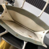 RIVE GAUCHE SMALL TOTE BAG IN LINEN AND LEATHER